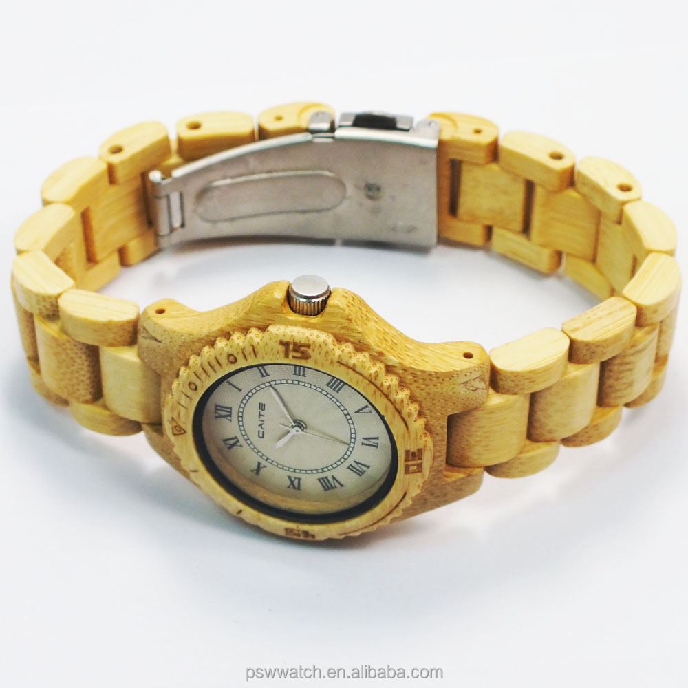 2015 Shenzhen PSW factory new design watch bamboo wooden watch for fashion men and lady