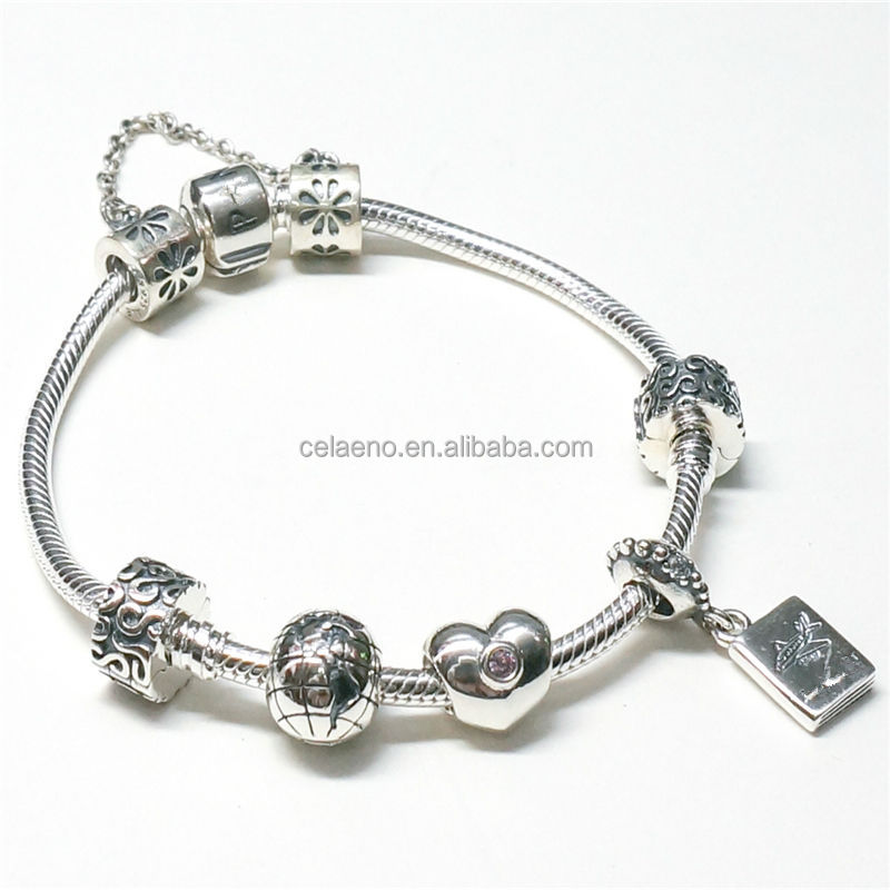 ファッションブレスレットジュエリーのトレンド2014年ホットebay925ファッションシルバーブレスレット問屋・仕入れ・卸・卸売り
