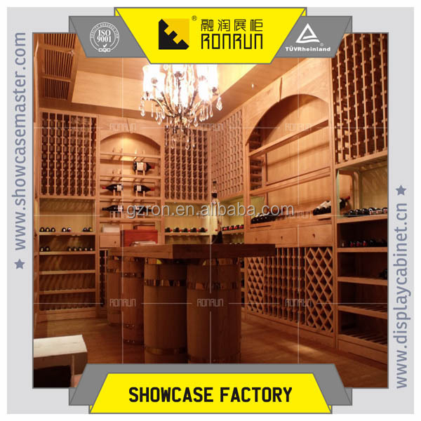 高級ワインストアの装飾木製のワインディスプレイスタンド商業ジュエリーディスプレイショーケース仕入れ・メーカー・工場