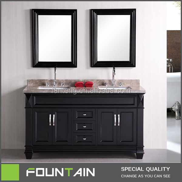 Hot Sale Home Decor Modern Bathroom Vanity Cabinet Double Sink Solid 