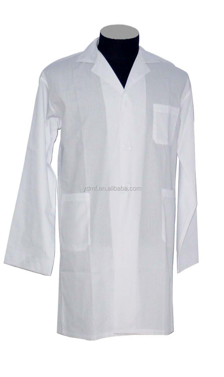 病院制服/高品質ホワイト白衣で印刷仕入れ・メーカー・工場