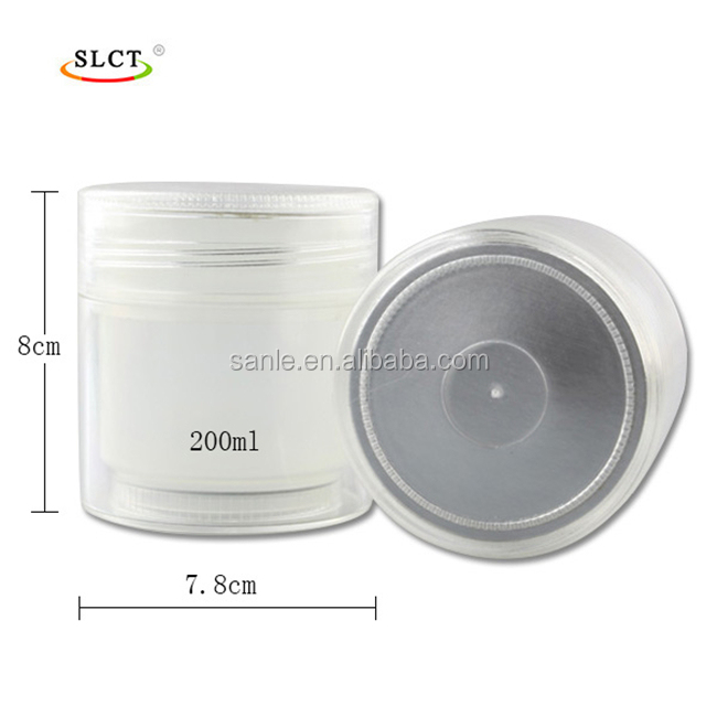 200ml clear thick wall PS cosmetic container