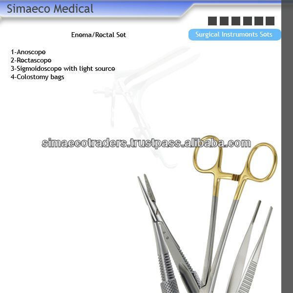 Surgical Sets,Surgery Instruments Sets,Enema/rectal Set Buy Anoscope