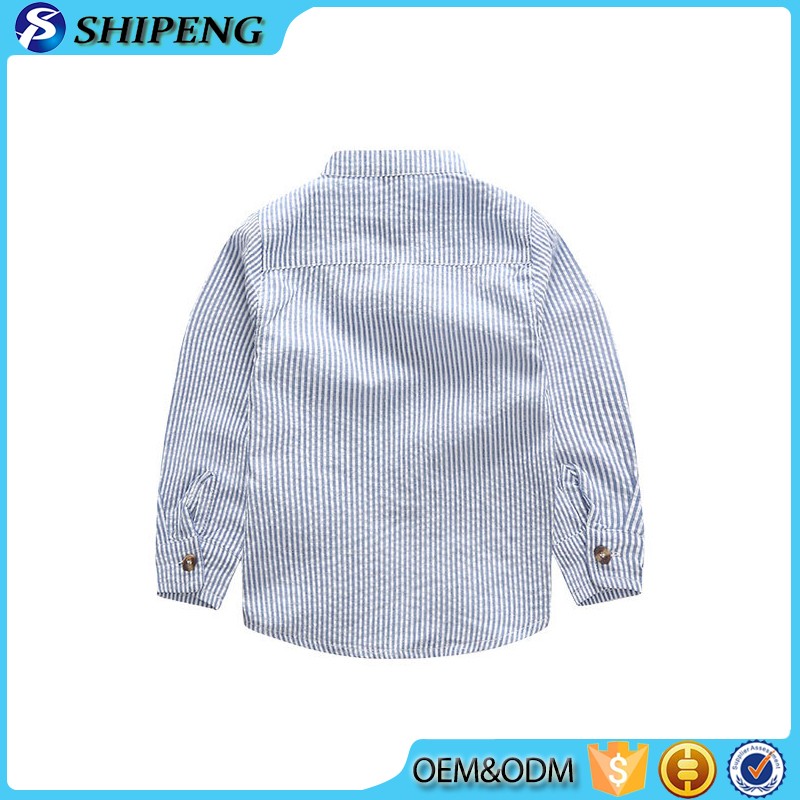 赤ちゃん男の子のストライプカジュアルシャツ綿100％中国の製造元仕入れ・メーカー・工場