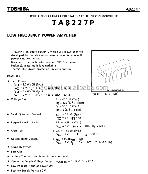 ta8227p схема включения