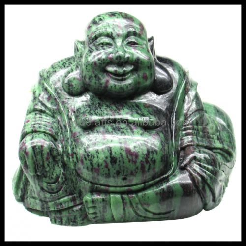 手彫り天然半貴石仏彫刻天然石ローズクォーツ座っ ハッピー仏彫刻置物仕入れ・メーカー・工場