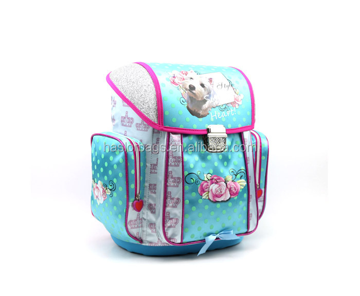 2014 fashion girl school bag with customized printing
