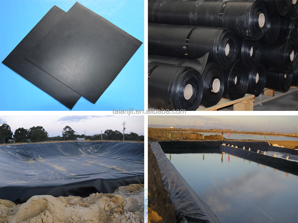 1MM HDPE Impermeable Geomembrane For Black Industrial Pond Liner, View