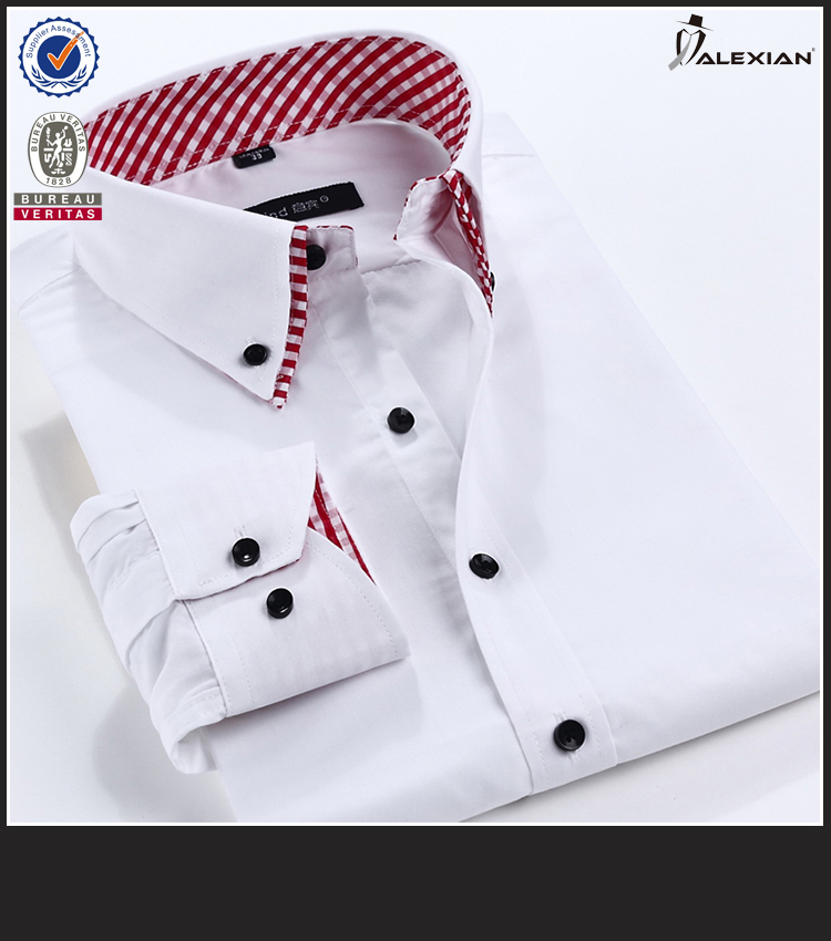 二重襟100％ポリエステル白のシャツ仕入れ・メーカー・工場