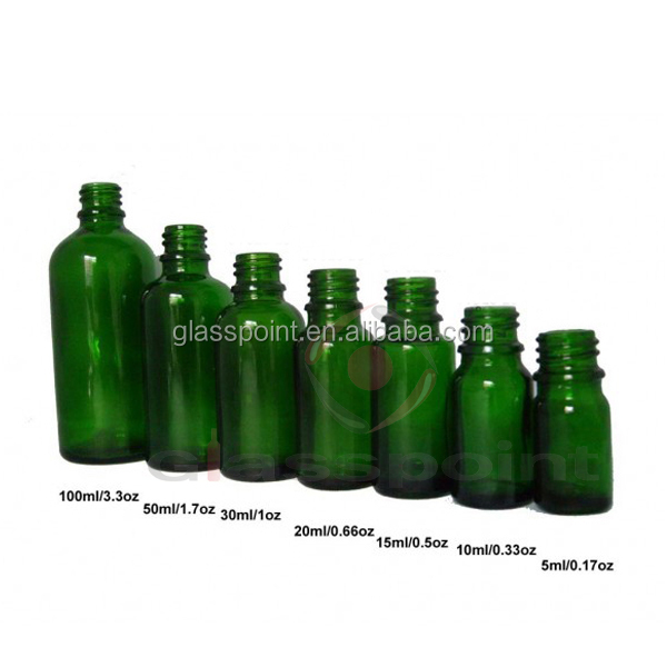 100ミリリットルエッセンシャルオイルのボトル、 緑/琥珀/青いガラスの瓶、 ドロッパーボトル問屋・仕入れ・卸・卸売り