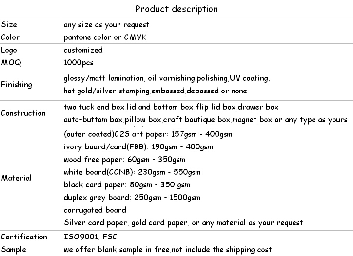 2014 new design custom cardboard gift paper wine box