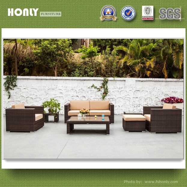 Morden rattan sofa furniture set metal frame rattan sofa outdoor furniture