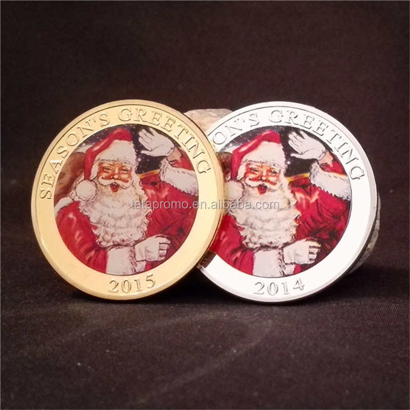 クリスマス金属のお土産のコインコイン2015記念ボックス付サンタクロース仕入れ・メーカー・工場