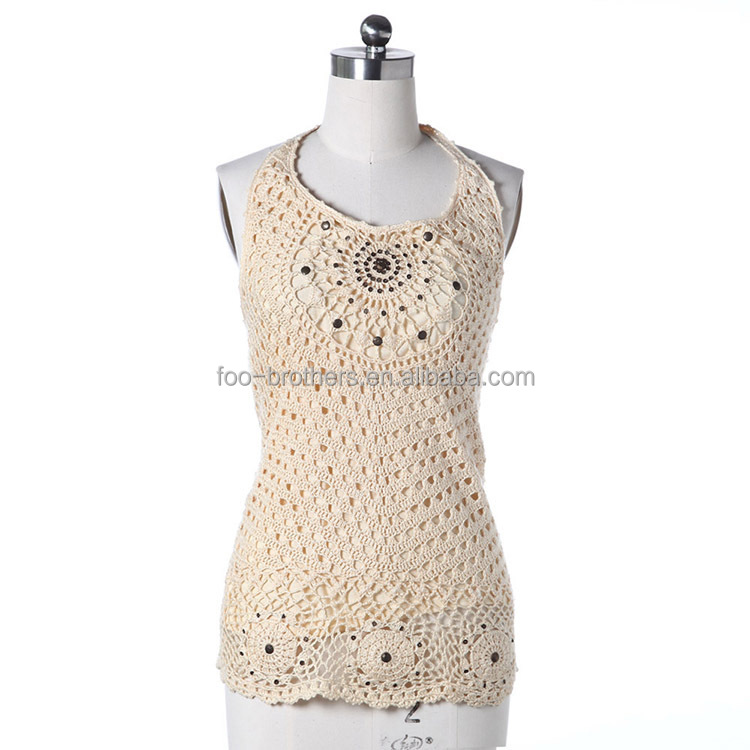 袖なしのセーター編みパターン、 シンナーかぎ針編みのセーターのパターン、 女の子のためのモデルのセーター仕入れ・メーカー・工場