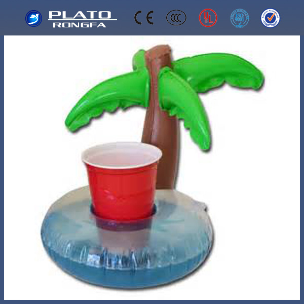 Coconut Pool Floating Inflatable Island, Durable Water Float Island