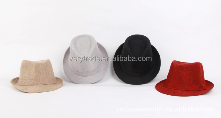 男性は女性のユニセックスフェドーラ帽子フェルト帽短いつばの好転のキューバスタイルキャップ帽子パナマ問屋・仕入れ・卸・卸売り