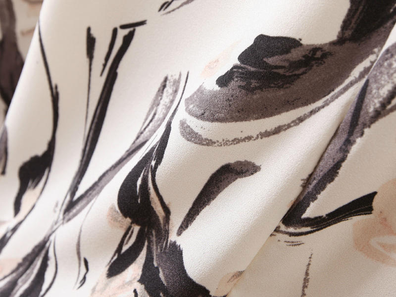 新しいファッションスタイルのレトロ2014年スイング付きオーガンザバラサブインク印刷u- 首grildress107カジュアル問屋・仕入れ・卸・卸売り