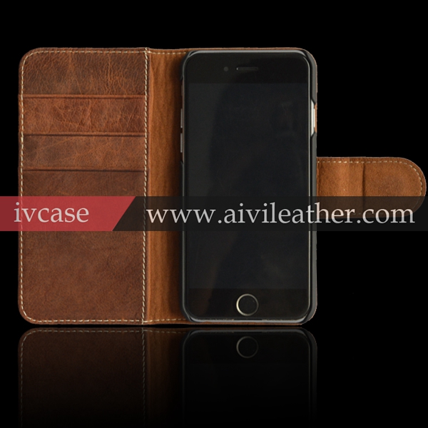 イタリアのヴィンテージの財布の革のケースiphone6ケース、 iphone用防水ケース6、 iphone用クレジットカードスロット6ウォレットケース仕入れ・メーカー・工場