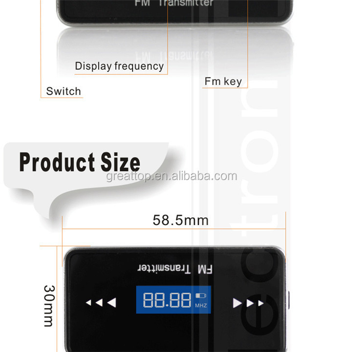 ワイヤレス液晶ディスプレイ3.5mmのカーfmトランスミッター・handsfrees5iphone用充電器問屋・仕入れ・卸・卸売り