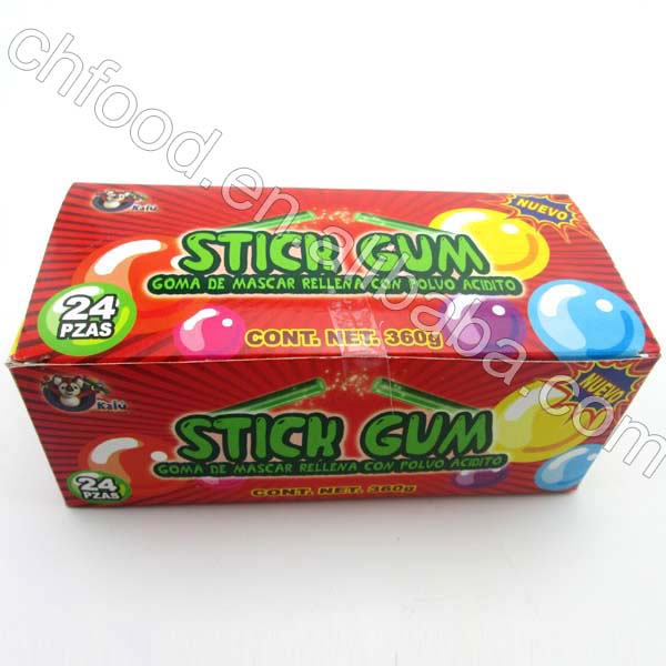 Bubble Gum Stick With Sour Powder/Bubble Gum Candy