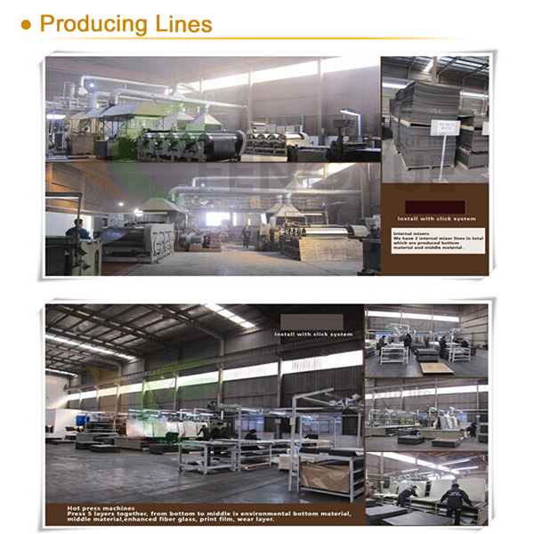 ウォーターストーン工場高品質デザインのビニールタイル/pvcの厚板/プラスチック床材 問屋・仕入れ・卸・卸売り