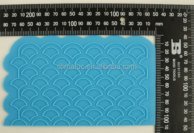 Scalloped lattice mold 3D cake stencil for cake decorating or any arts & crafts project silicone onlay molds fondant