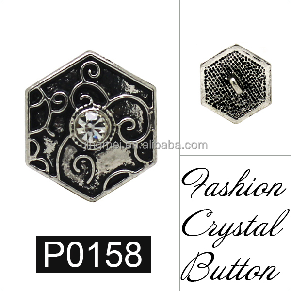 新しいデザインのアンティークシルバーとp0158aaaダイヤモンドファンシーファッションtシャツのボタン問屋・仕入れ・卸・卸売り