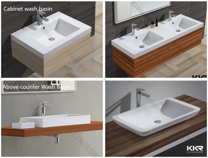 Artificial Stone Resin Sink Sanitary Ware In Basin Mini Bathroom