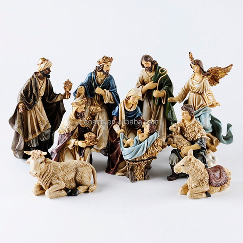 resin holy family figurine