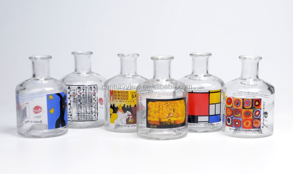 Decal Glass Small Clear 200ml Bottle With Pattern Buy 200ml Glass