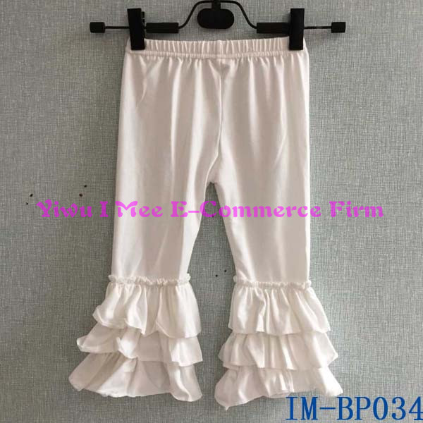 赤ちゃんの夏の綿の服2015少しgirlsソリッドトレンディアクアロングパンツはフリルim-bp0323層で仕入れ・メーカー・工場