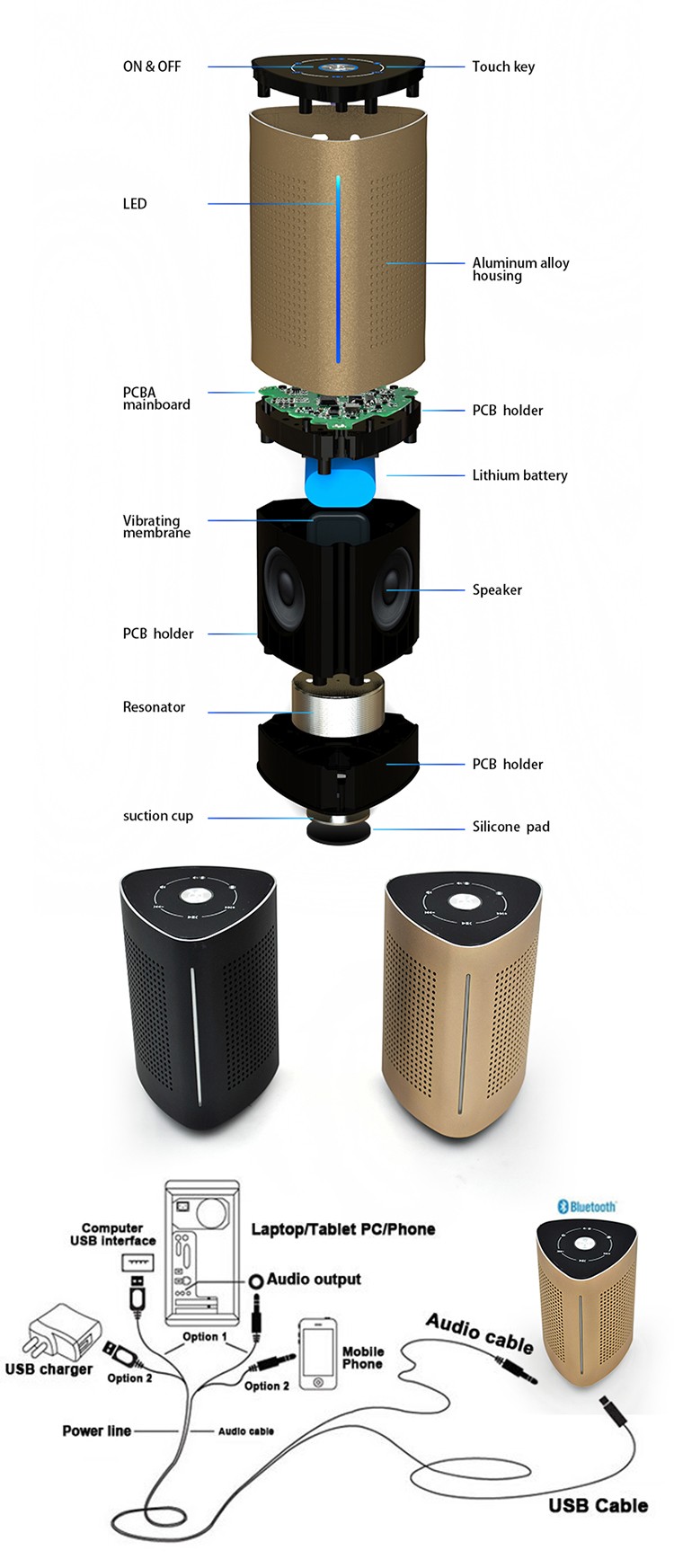 Adin surface vibration speaker touch lamp portable speaker bluetooth speaker apollo bluetooth speaker.jpg