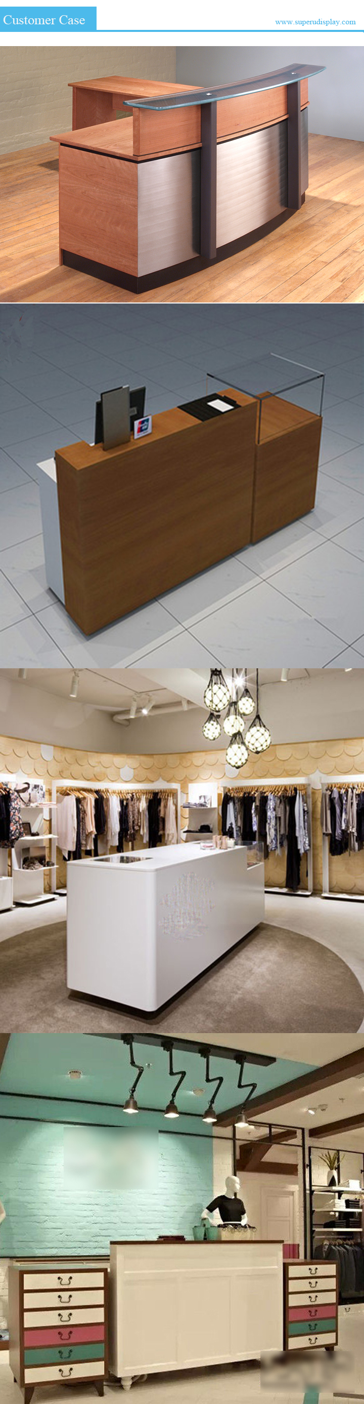 Wholesale Modern Wood Shop Cash Counter Design For Garment Store Buy