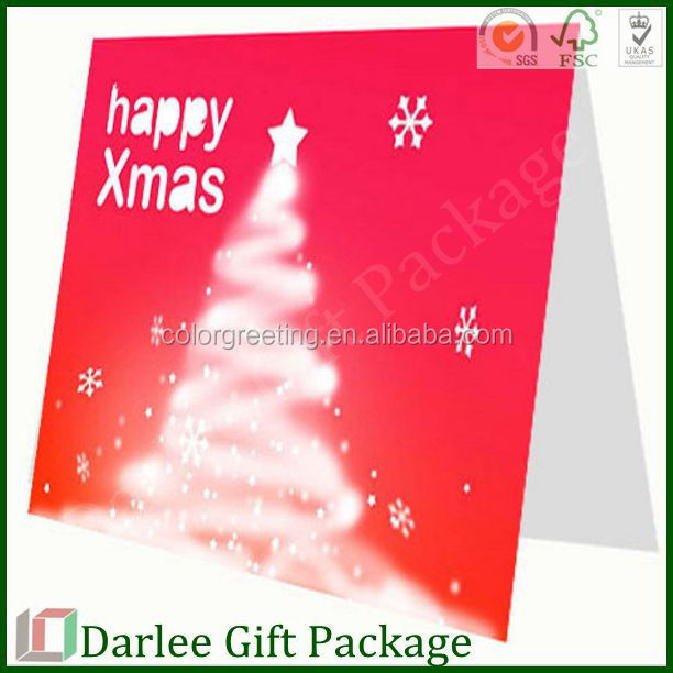 美しいダイカット紙のクリスマスカード創造的な熱い販売のクリスマスグリーティングカードの印刷用紙のグリーティングカード問屋・仕入れ・卸・卸売り