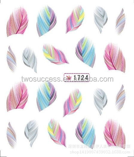 New design Long Water Transfer Nail Stickers for nail wraps decal