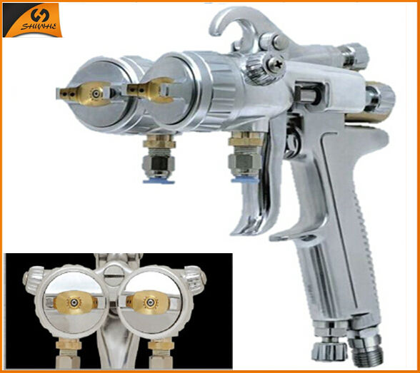 2014 hot chrome paiting machineclear plastic lollipop sticks double nozzle spray gun