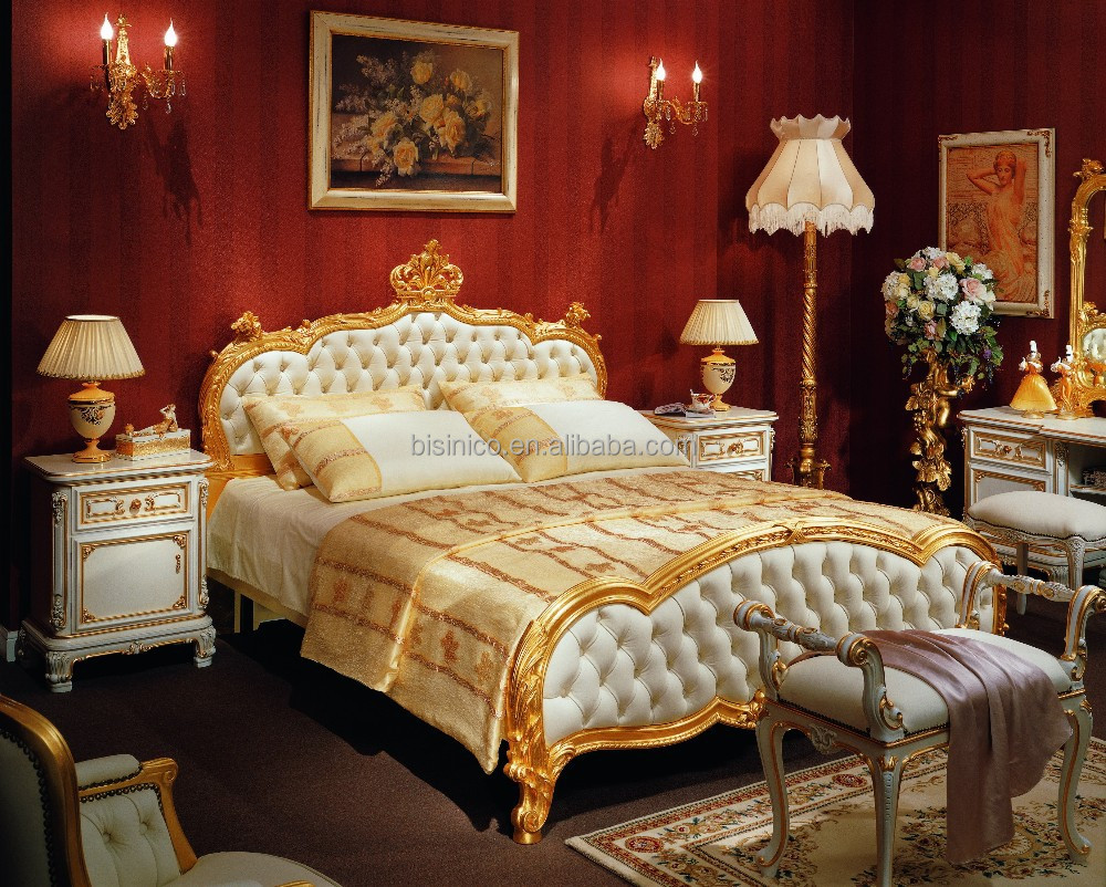 Luxury European style antique finishing wooden hand carving high