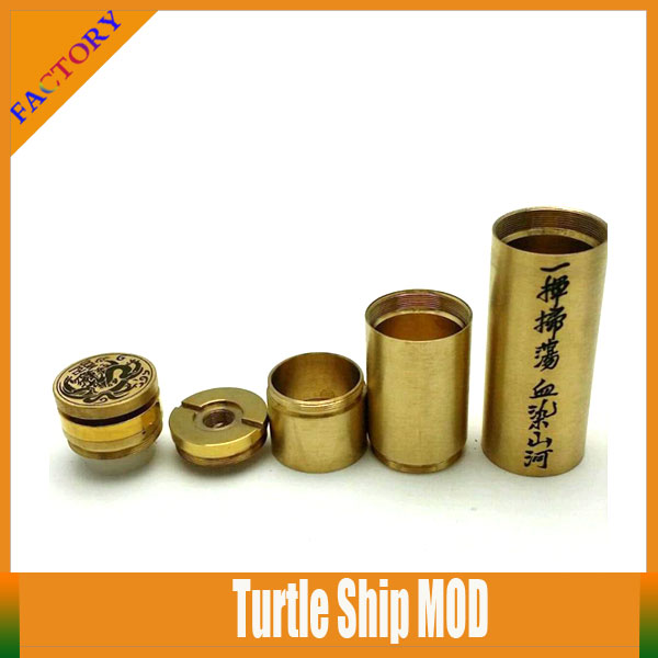 Hottest ecig mechanical mod turtle ship v2 mod, turtle ship mod clone v2 SS for 18350/18500/18650 batteries