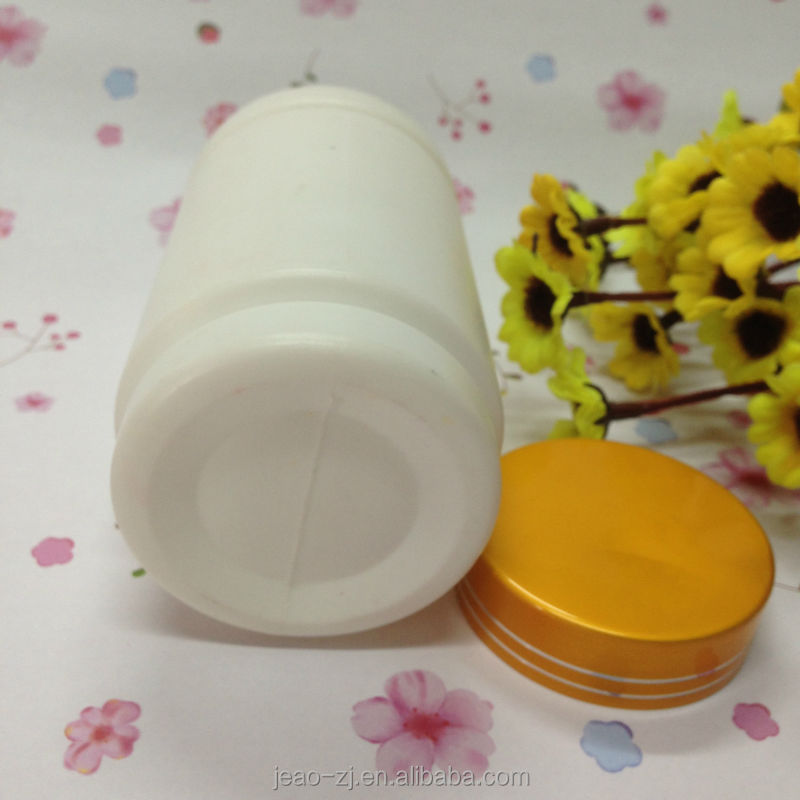 High quality round 250ml HDPE chewing gum plastic bottle with crown cap
