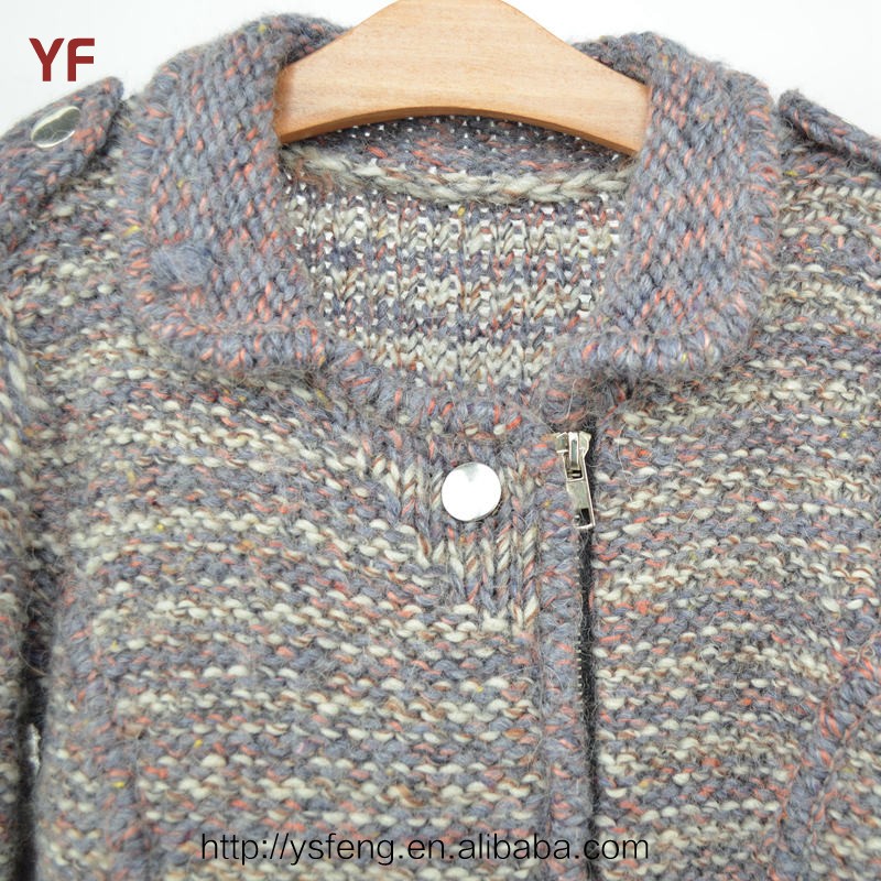 キッズカーディガンハンドニットウールのセーターは編み物女の子のためのデザイン仕入れ・メーカー・工場