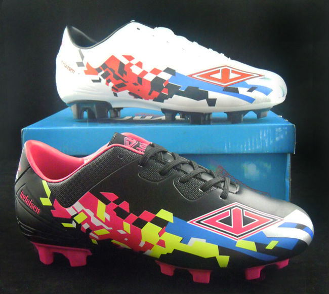 高品質の黒2015/ライン上で銀サッカーブーツ男性用問屋・仕入れ・卸・卸売り