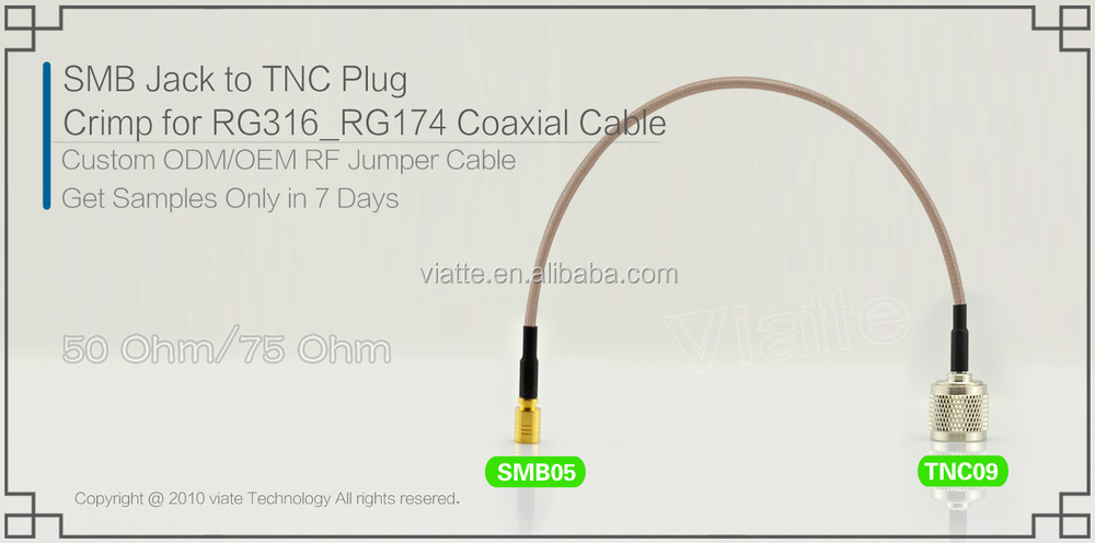 Smbジャック/にメスtncプラグ/rg316_rg174オス圧着用同軸ケーブルのコネクター仕入れ・メーカー・工場