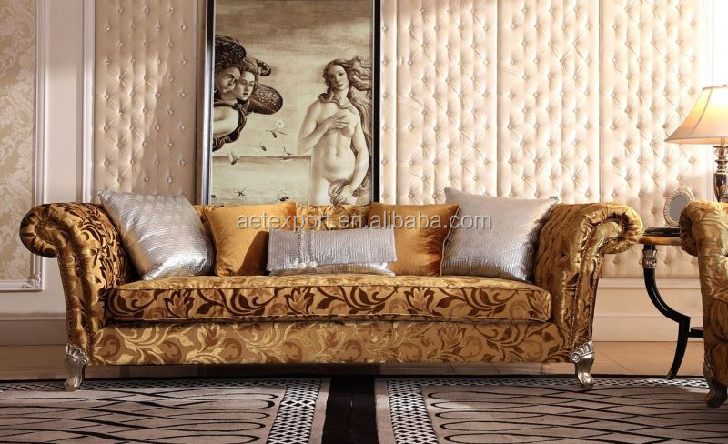 2015 estilo neoclásico sofá de la sala de madera maciza estilo ...