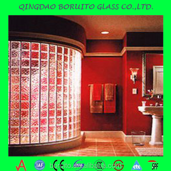 着色されたガラスのレンガ/カーテンウォール用装飾的なガラスブロック/lightweighe建築材料問屋・仕入れ・卸・卸売り