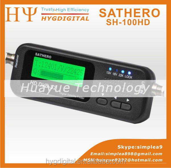 Portable Sathero SH-100HD digital DVB-S2 hd satellite sat tv signal finder m DVB-S2 hd satellite finder meter SATHEro SH-100HD