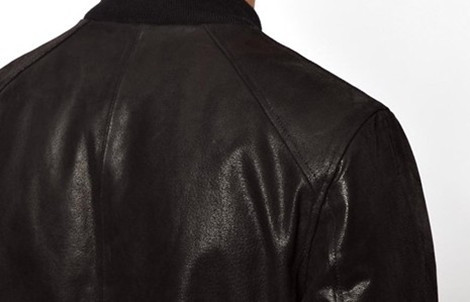 新しい固体2014年男のジャケットの豚の皮の革のボンバー問屋・仕入れ・卸・卸売り