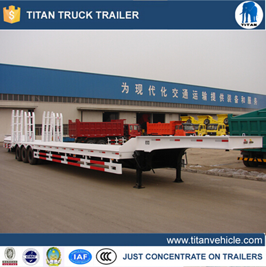 Size optional 3 axles low bed semi traielr/4 axles lowbed trailer/60ton lowbed trailer for sale