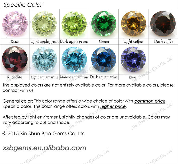 All colored cubic zirconia jewelry gemstone pear brilliant cut loose synthetic stone
