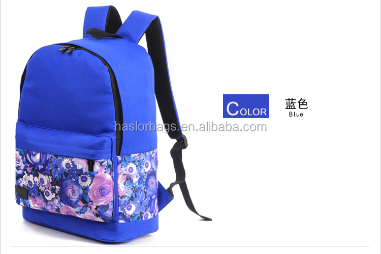 2015 hotstyle newest design flower pattern pretty backpacks for girls