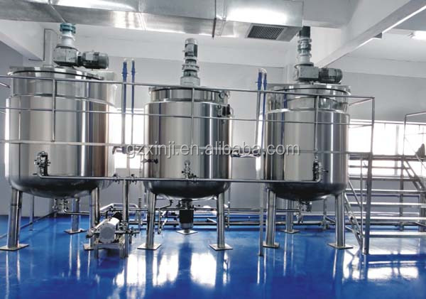 07 Stainless Steel Electric heating mixing tank with Agitator Factory in Guangzhou China